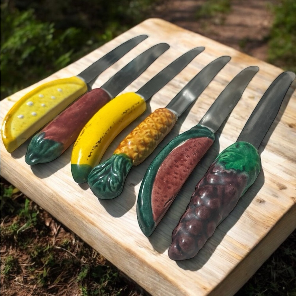 Stafford Colorful Fruit Knife Set - Yellow, Green, Red, Brown